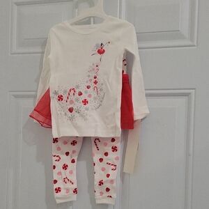Baby Girl 3 Piece PJ Set Carters Christmas Tutu Size 18M NWT